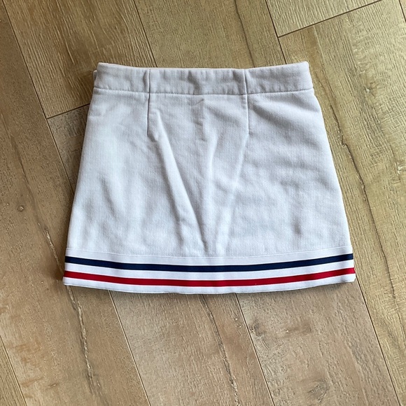 American Apparel White Mini Skirt with Red and Blue Stripes - Picture 9 of 9